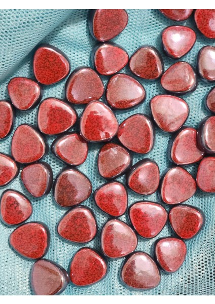 Kırmızı Tonu Damla Cam Mozaik Taşı (150 Adet 500 Gr) fiyatları