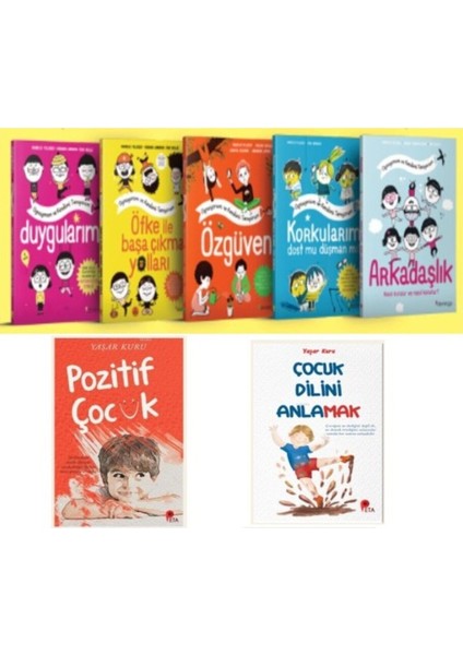 Oynuyorum ve Kendimi Tanıyorum Seti(5 Kitap)+Pozitik Çocuk-Çocuk Dilini Anlamak