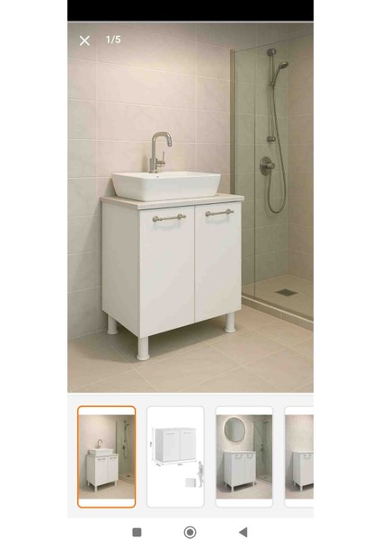 Beyaz Lavabo Altı Dolap 10cm plastik Ayaklı fırsatları