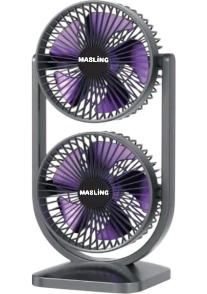 Masaüstü Taşınabilir Çift Pervaneli Sogutucu Vantilatör Masa Danı El Fanı