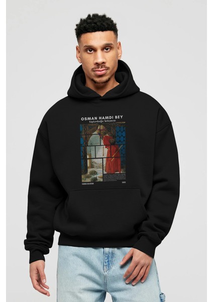 Osman Hamdi Bey Ön Baskılı Hoodie Oversize Kapüşonlu Sweatshirt Erkek Kadın