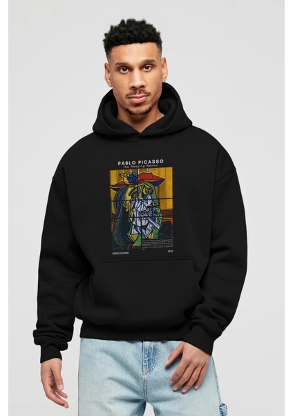 Pablo Picasso Ön Baskılı Hoodie Oversize Kapüşonlu Sweatshirt Erkek Kadın