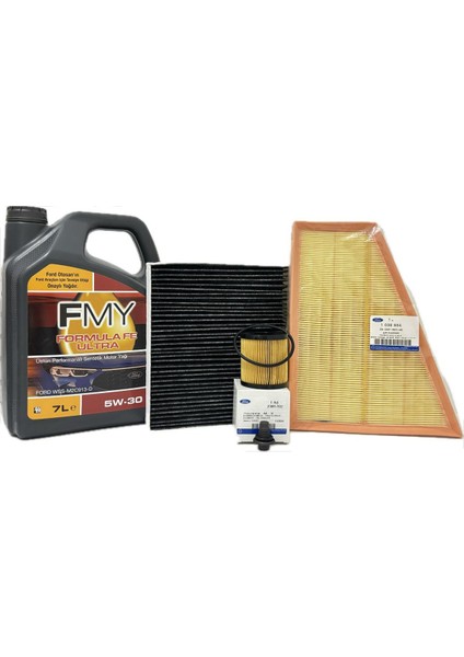 Ford Mondeo 2.0 Tdci Dizel Filtre Bakım Seti 2012-2014 Hava+Yağ+Karbonlu Polen Filtresi+Motor Yağı