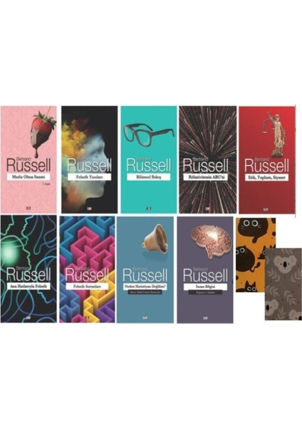 Bertrand Russell -Full Set 9 Kitap- Mutlu Olma Sanatı - Felsefe Yazıları -Defter Hediye