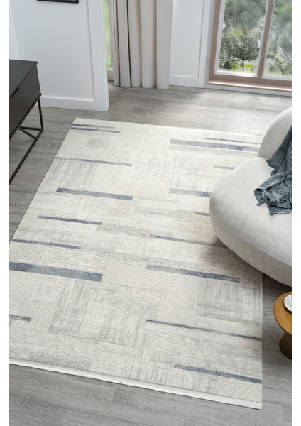 Dream Gri Mavi Halı Modern Dokuma Halı Salon Oturma Odası Yatak Odası Halısı 13845A