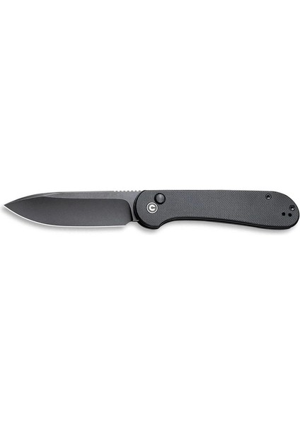Button Lock Elementum Pocket Knife Black G10 Handle Çakı