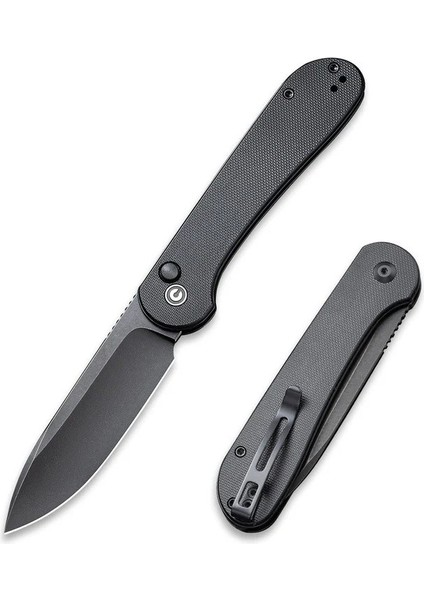 Button Lock Elementum Pocket Knife Black G10 Handle Çakı fiyatları