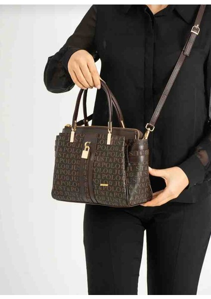 Eflanmoda Just Polo Monogram Baskılı Kadın El ve Omuz Çantası fiyatları