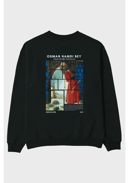 Osman Hamdi Bey Arka Baskılı Oversize Sweatshirt Erkek Kadın Unisex