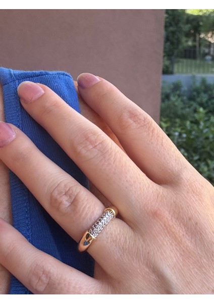 Özel Seri Çift Renkli Taşlı Yüzük modelleri