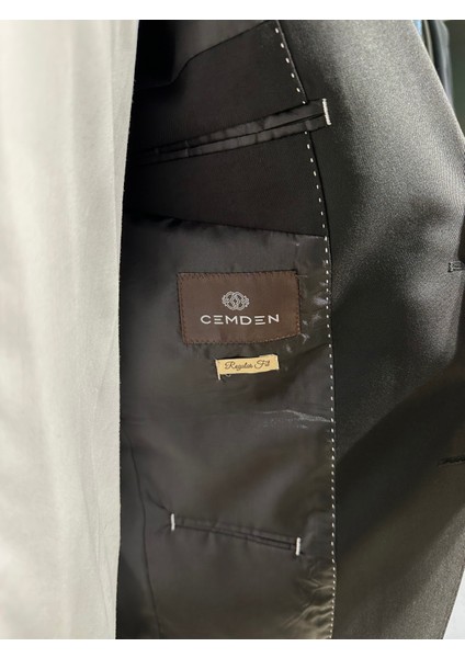 Erkek Siyah Regular Fit Mono Yaka Takım Elbise 2953-01 indirimleri