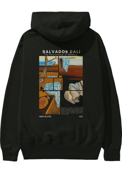 Salvador Dali Arka Baskılı Hoodie Oversize Kapüşonlu Sweatshirt Erkek Kadın fiyatları