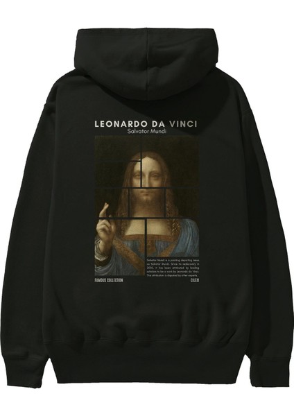 Salvador Mundi Arka Baskılı Hoodie Oversize Kapüşonlu Sweatshirt Erkek Kadın fiyatları
