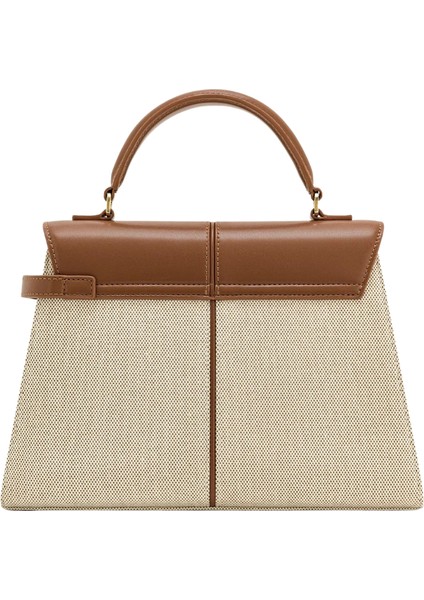 Jw Peı Elise Kahverengi Kanvas Vegan Deri Büyük Üst Saplı Çanta modelleri