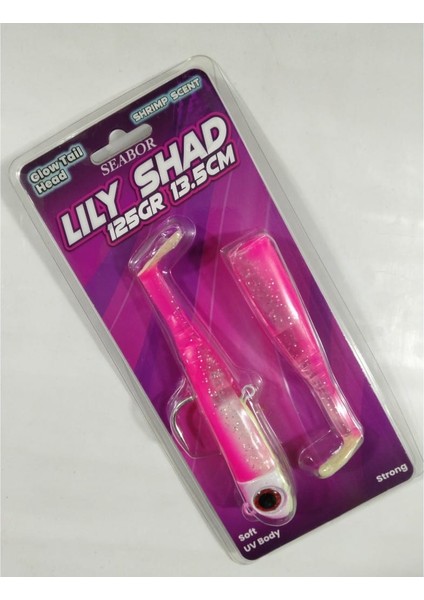 Lıly Shad 125 gr 13,5 cm 2+1 Silikon Yem - Pink Uv