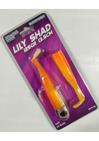 Lıly Shad 125 gr 13,5 cm 2+1 Silikon Yem - Orange Uv
