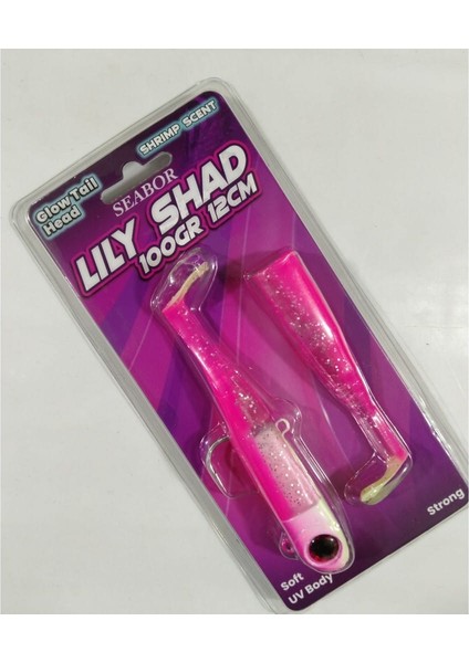 Lıly Shad 100 gr 12 cm 2+1 Silikon Yem - Pink Uv