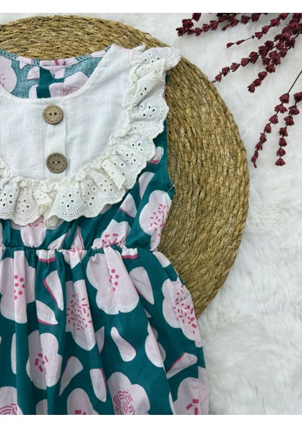 Kız Bebek Çiçekli Salopet Pamuklu Kumaş modelleri