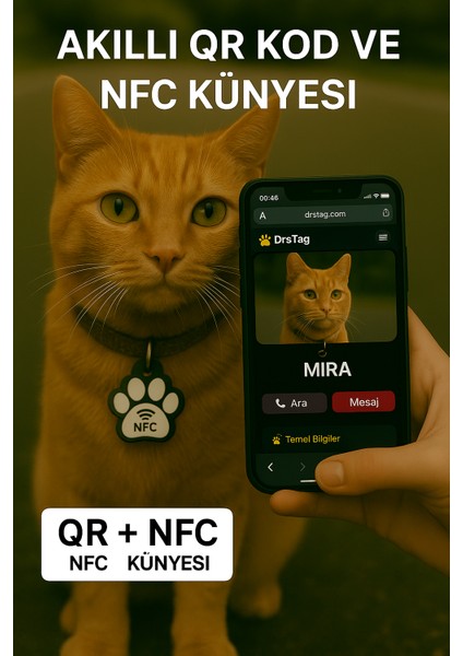 Akıllı Qr Kodlu ve Nfc Destekli Kedi Köpek Künyesi fiyatları
