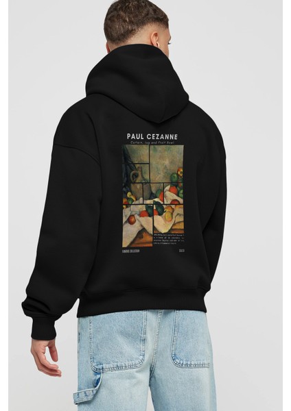 Paul Cezanne Curtain Arka Baskılı Hoodie Oversize Kapüşonlu Sweatshirt Erkek Kadın