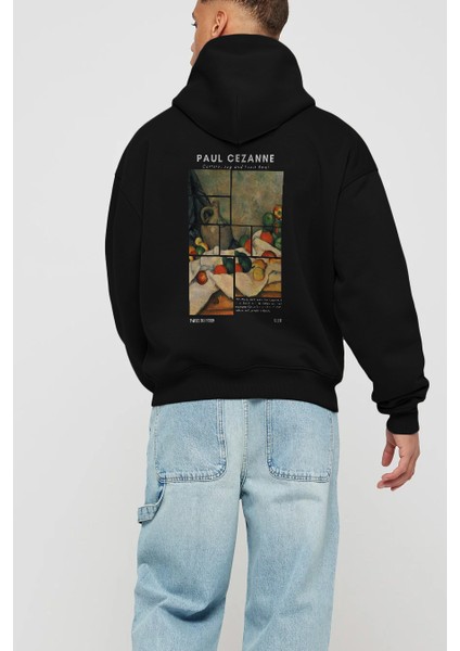 Paul Cezanne Curtain Arka Baskılı Hoodie Oversize Kapüşonlu Sweatshirt Erkek Kadın modelleri