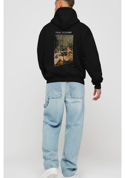 Paul Cezanne Curtain Arka Baskılı Hoodie Oversize Kapüşonlu Sweatshirt Erkek Kadın fırsatları