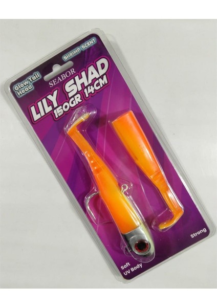 Lıly Shad 150 gr 14 cm 2+1 Silikon Yem - Orange Uv