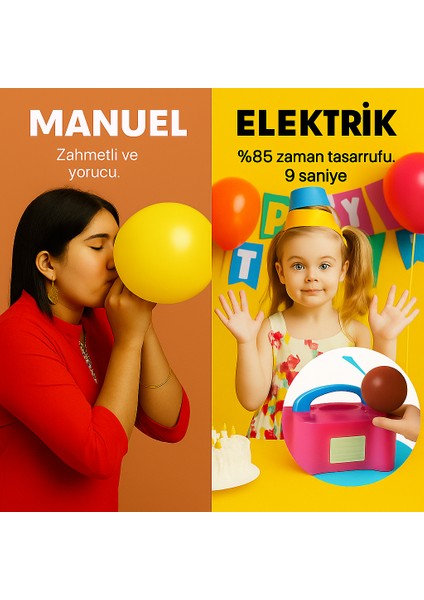Çift Çıkışlı Elektrikli Balon Şişirme Makinesi – Pembe & Mavi (Model 73005) indirimleri
