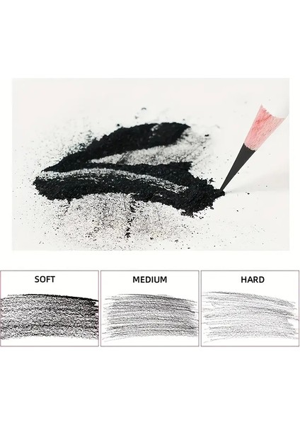 Kömür Kalem Seti, Çizim, Eskiz, Gölgeleme Kalemi, 6 Adet. modelleri