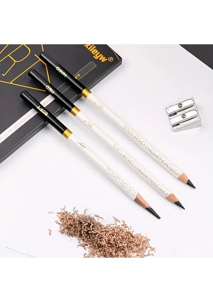 Kömür Kalem Seti, Çizim, Eskiz, Gölgeleme Kalemi, 6 Adet. fırsatları