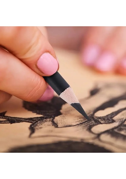 Kömür Kalem Seti, Çizim, Eskiz, Gölgeleme Kalemi, 6 Adet.