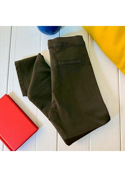 Bel Bağcıklı Dokuma Pantolon Kahverengi fiyatları