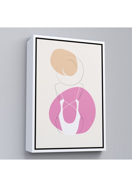 Siyah Çerçeveli Soyut Kadın Tablosu fiyatları