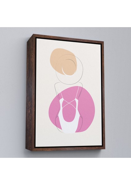 Siyah Çerçeveli Soyut Kadın Tablosu modelleri