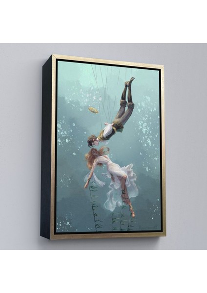 Siyah Çerçeveli Kötü Kral Jude & Cardan, Denizler Altındaki Aşıklar Kanvas Tablo fırsatları