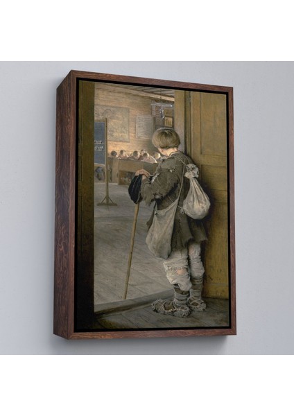 Beyaz Çerçeveli Nikolay Bogdanov Belsky'in Sınıfın Kapıdında Tablosu fiyatları