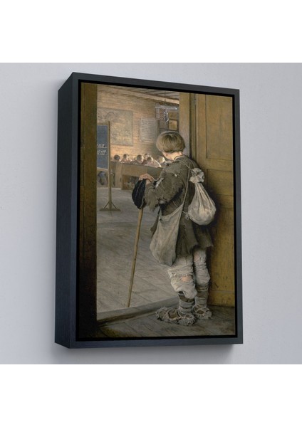 Beyaz Çerçeveli Nikolay Bogdanov Belsky'in Sınıfın Kapıdında Tablosu fırsatları