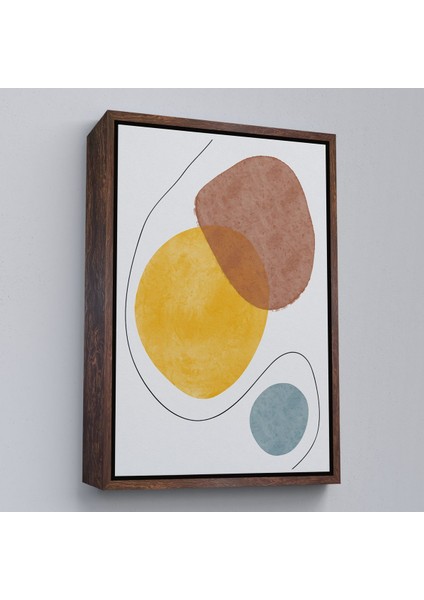 Altın Çerçeveli Dairesel Soyut Tablo fırsatları
