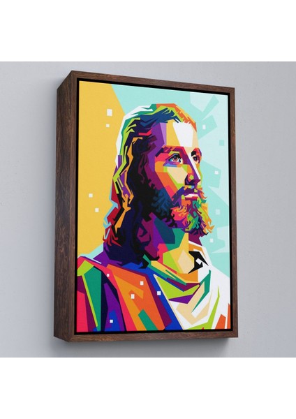 Altın Çerçeveli Renkli Isa Mesih Duvar Tablosu, Jesus Christ fiyatları