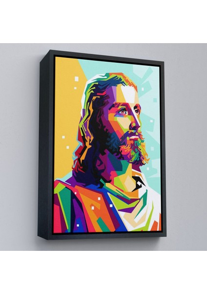 Altın Çerçeveli Renkli Isa Mesih Duvar Tablosu, Jesus Christ modelleri