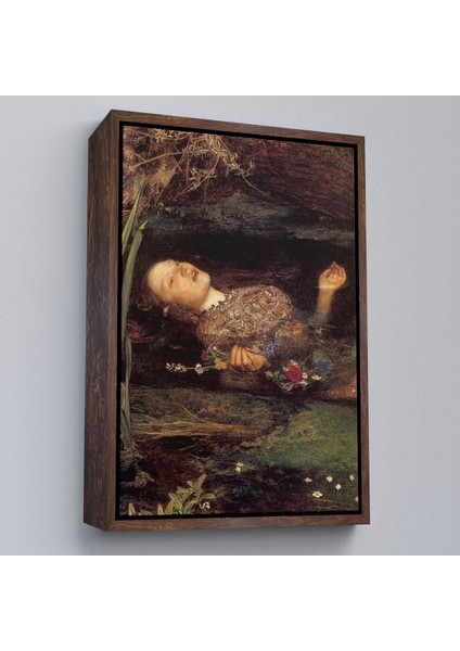 Siyah Çerçeveli Shakespeare'in Ophelia'sı Hamlet Dekoratif Duvar Tablosu fiyatları