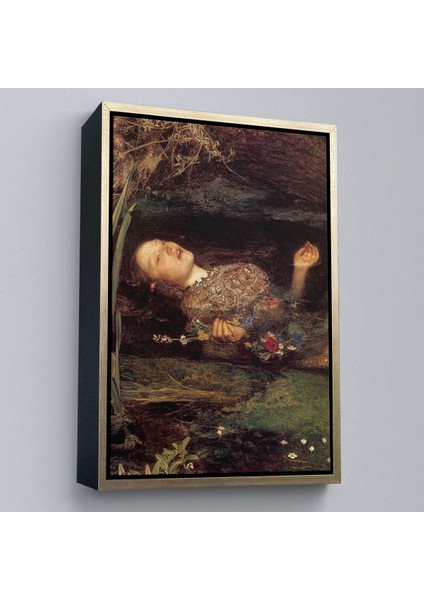 Siyah Çerçeveli Shakespeare'in Ophelia'sı Hamlet Dekoratif Duvar Tablosu modelleri