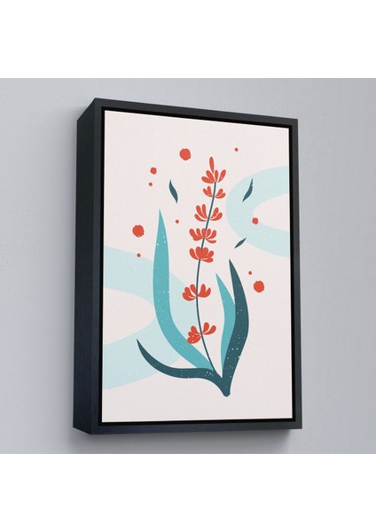 Siyah Çerçeveli Renkli Çiçek Tablosu