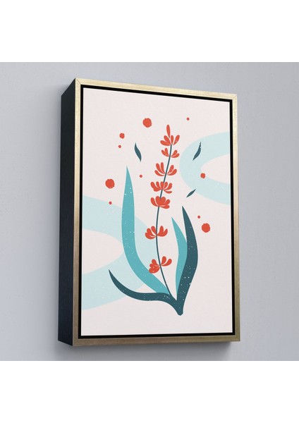 Siyah Çerçeveli Renkli Çiçek Tablosu fırsatları