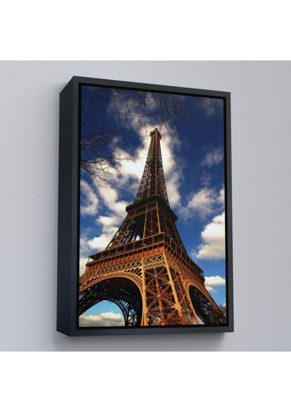 Siyah Çerçeveli Fransa Paris Eyfel Kulesi Duvar Tablosu