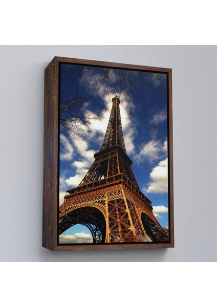 Siyah Çerçeveli Fransa Paris Eyfel Kulesi Duvar Tablosu modelleri