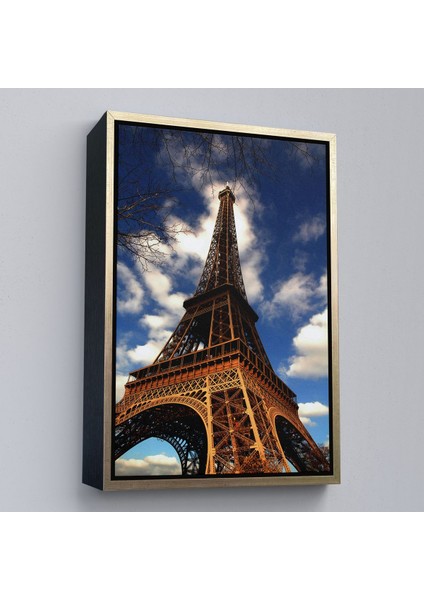 Siyah Çerçeveli Fransa Paris Eyfel Kulesi Duvar Tablosu fırsatları