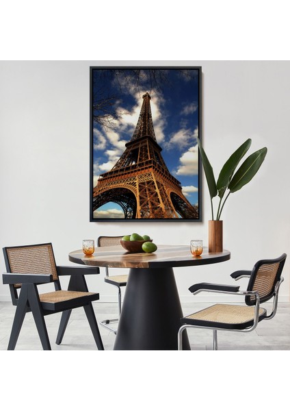 Siyah Çerçeveli Fransa Paris Eyfel Kulesi Duvar Tablosu