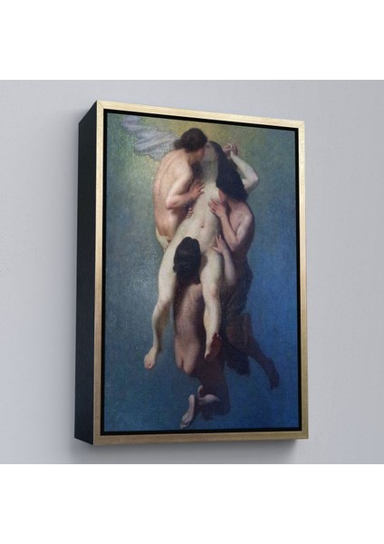 Kahverengi Çerçeveli Nicolas Francois Octave Tassaert, La Femme Damnée (1859) Klasik Kanvas Tablo fiyatları