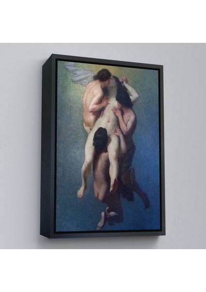 Kahverengi Çerçeveli Nicolas Francois Octave Tassaert, La Femme Damnée (1859) Klasik Kanvas Tablo modelleri